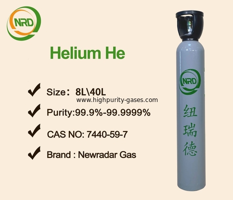 Scientific High Purity Helium He Gas Packed In DOT Cylinders 10L - 50L